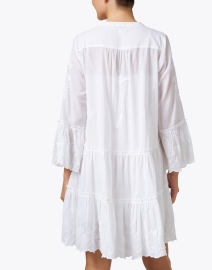 Back image thumbnail - Juliet Dunn - White Embroidered Cotton Dress