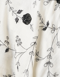 Fabric image thumbnail - Janavi - Ivory Embroidered Merino Wool Scarf