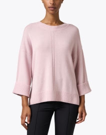 Front image thumbnail - Repeat Cashmere - Pink Merino Pullover Sweater