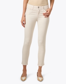 Front image thumbnail - AG Jeans - Prima White Stretch Sateen Pant