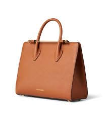 Front image thumbnail - Strathberry - Chestnut Brown Leather Tote Handbag 