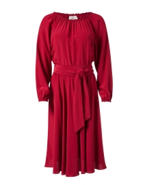 Raquel Red Silk Dress