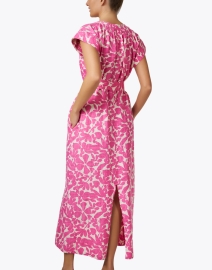 Back image thumbnail - Apiece Apart - Mirada Pink Printed Linen Dress