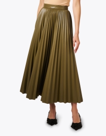 Front image thumbnail - Weekend Max Mara - Newport Green Faux Leather Skirt