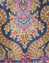 Fabric image thumbnail - Rani Arabella - Navy Multi Print Silk Poncho