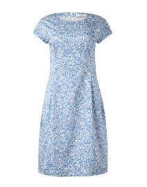 Peserico - Blue Print Cotton Sheath Dress