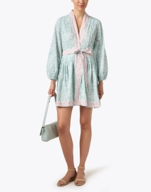 Look image thumbnail - D'Ascoli - Clotilde Blue and Pink Printed Dress