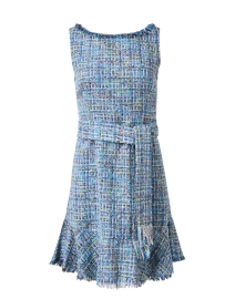 Product image thumbnail - Santorelli - Celine Blue Tweed Sheath Dress