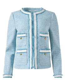 L.K. Bennett - Charlee Blue Knit Jacket 