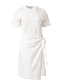 Product image thumbnail - Vince - White Cotton Side Tie Dress