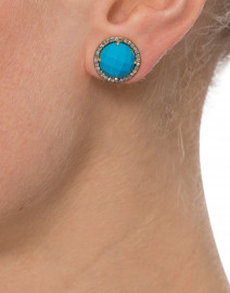 Stef Turquoise Diamond Stud Earrings