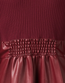 Fabric image thumbnail - Shoshanna - Alexa Red Leather Combo Dress