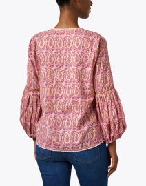Back image thumbnail - Oliphant - Pink Paisley Cotton Voile Top