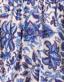 Fabric image thumbnail - Bell - Court Blue Print Cotton Silk Dress