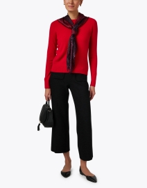 Look image thumbnail - White + Warren - Red Cashmere Sweater