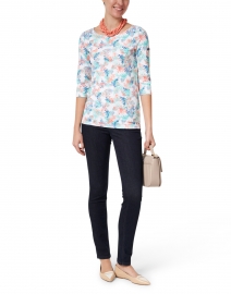 Saint James - Garde Cote Blue and Pink Floral Printed Jersey Top