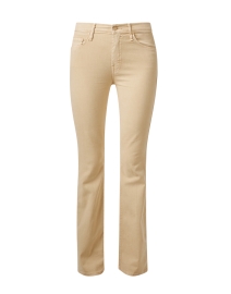 Product image thumbnail - Mother - The Weekender Beige Stretch Flare Jean