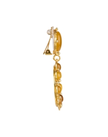 Back image thumbnail - Sylvia Toledano - Gold and Yellow Onyx Earrings