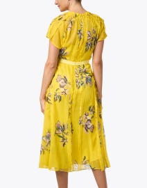 Back image thumbnail - Jason Wu Collection - Yellow Print Silk Chiffon Dress