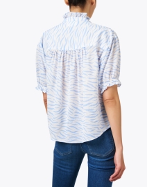 Back image thumbnail - Xirena - Cam Blue Print Cotton Gauze Top