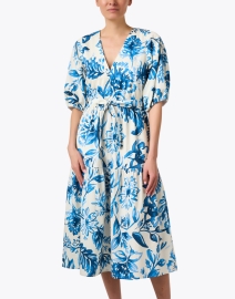 Front image thumbnail - Figue - Joyce Blue and White Print Cotton Dress