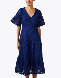 Front image thumbnail - Abbey Glass - Ellery Navy Lace Dress