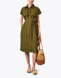 Look image thumbnail - Hinson Wu - Jodi Olive Green Cotton Dress