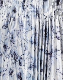 Fabric image thumbnail - Vince - White and Blue Floral Pleated Dress
