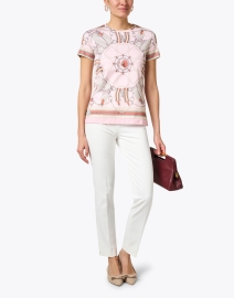 Look image thumbnail - Rani Arabella - Pink Stirrups Print Cotton T-Shirt