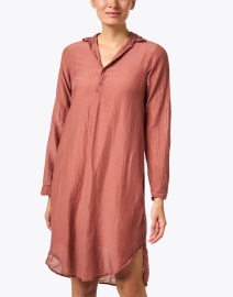 Front image thumbnail - CP Shades - Dusty Rose Cotton Silk Shift Dress