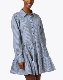 Front image thumbnail - Apiece Apart - Anna Blue Striped Cotton Dress