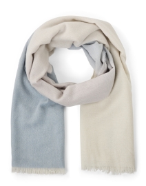Product image thumbnail - Johnstons of Elgin - Blue Ombre Cashmere Stole