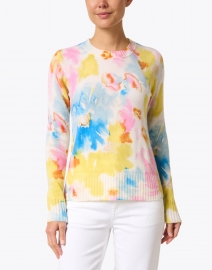Kinross - Pastel Multi Floral Cashmere Sweater