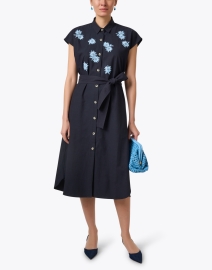 Look image thumbnail - Megan Park - Black Floral Shirt Dress