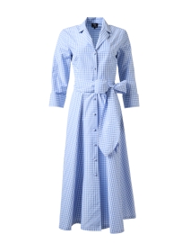 Blue Gingham Shirt Dress