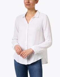 Front image thumbnail - Xirena - Scout White Cotton Gauze Shirt