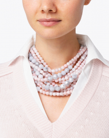Marcella Rose Quartz and Grey Necklace