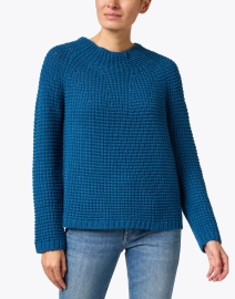 Front image thumbnail - Weekend Max Mara - Ardea Blue Wool Sweater