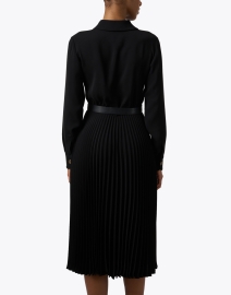 Back image thumbnail - Max Mara Studio - Radura Black Shirt Dress