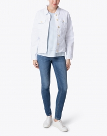Look image thumbnail - Cortland Park - White Denim Jacket