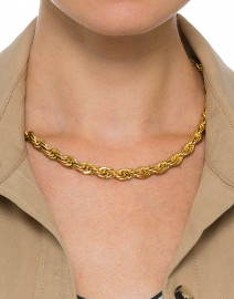 Thin Gold Rope Chain Necklace