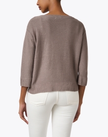 Back image thumbnail - Kinross - Brown Linen Sweater