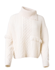 Faiti Ivory Wool Turtleneck Sweater