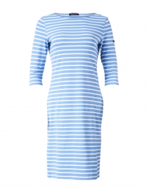 Product image thumbnail - Saint James - Propriano Blue and White Striped Jersey Dress