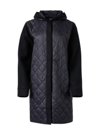 Black Quilted Wool Jacket