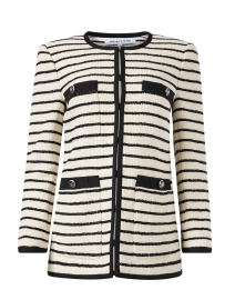 Foster Black and White Striped Jacket