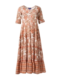 Product image thumbnail - Ro's Garden - Peggy Orange Print Cotton Dress
