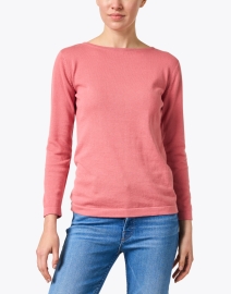 Front image thumbnail - Blue - Soft Red Pima Cotton Sweater 