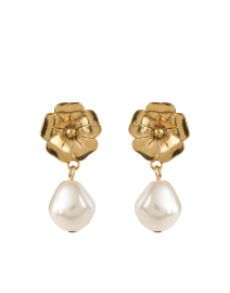 Product image thumbnail - Jennifer Behr - Luiza Gold and Pearl Drop Earrings