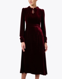 Front image thumbnail - Jane - Royale Burgundy Velvet Dress